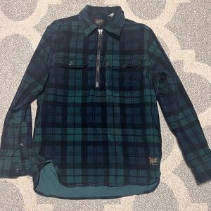 Fresh Leaves x Levis x Justin Timberlake Collaboration Green Flannel 3/4 Zip